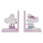 Bookend DKD Home Decor MDF Wood (2 pcs) (12.5 x 9.5 x 14.5 cm)