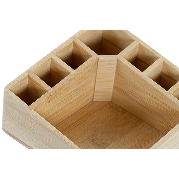 Organiser DKD Home Decor Bamboo (14 x 14 x 7 cm)