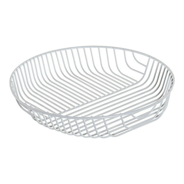 Obstschale DKD Home Decor Weiß Metall (30 x 30 x 5.5 cm)