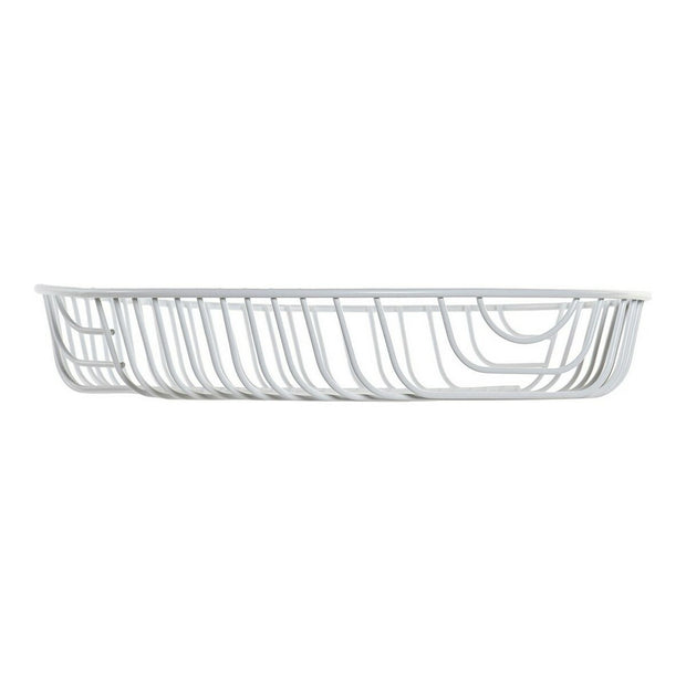 Obstschale DKD Home Decor Weiß Metall (30 x 30 x 5.5 cm)