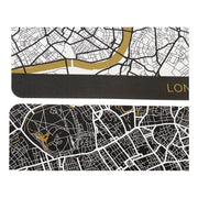 Untersetzer DKD Home Decor London Weiß Schwarz Polypropylen (PP) (2 pcs) (43.5 x 28.5 x 28.5 cm)