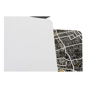 Untersetzer DKD Home Decor London Weiß Schwarz Polypropylen (PP) (2 pcs) (43.5 x 28.5 x 28.5 cm)