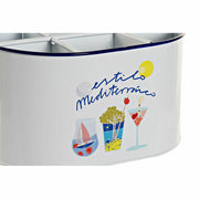 Würfel DKD Home Decor Mediterraner Weiß Metall (24.5 x 17 x 13 cm)