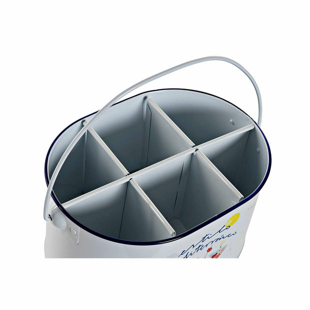 Würfel DKD Home Decor Mediterraner Weiß Metall (24.5 x 17 x 13 cm)