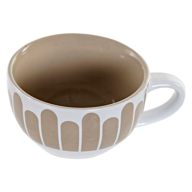 Satz von Kaffeetassen DKD Home Decor Metall Steingut (160 ml) (6 pcs)