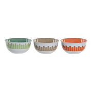 Schüssel DKD Home Decor Steingut (3 pcs) (540 ml) (13.8 x 13.8 x 6.5 cm)