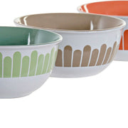 Schüssel DKD Home Decor Steingut (3 pcs) (540 ml) (13.8 x 13.8 x 6.5 cm)