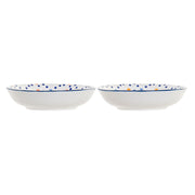 Tablett für Snacks DKD Home Decor Porzellan (9,5 x 9,5 x 2 cm) (2 Stück)