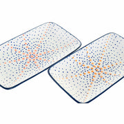Tablett für Snacks DKD Home Decor Porzellan (23 x 12 x 5 cm) (2 Stück)