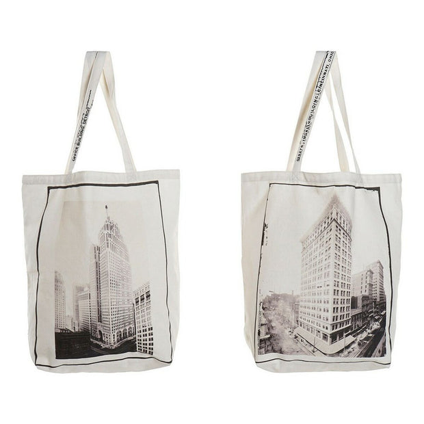 Multi-use Bag DKD Home Decor Houses Beige (2 pcs) (43 x 15 x 65 cm)