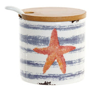 Zuckerdose DKD Home Decor Mediterraner Bambus Dolomite