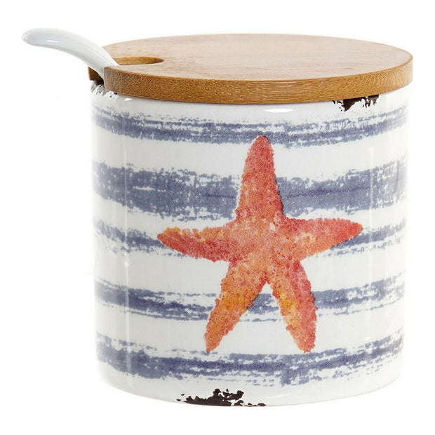 Zuckerdose DKD Home Decor Mediterraner Bambus Dolomite