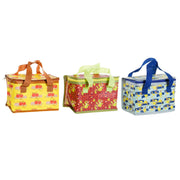 Cool Bag DKD Home Decor Red Blue Yellow PP Nylon (21 x 14 x 13 cm) (3 Units)