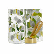 Wasserflasche DKD Home Decor Blomster Borosilikatglas (2 Stück) (6,5 x 6,5 x 23 cm)