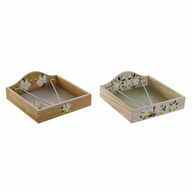 Serviettenring DKD Home Decor Metall Holz MDF (2 pcs)