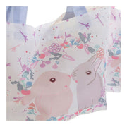 Multi-use Bag DKD Home Decor Rabbit Canvas Blue Pink Polyester White (34 x 14 x 32 cm) (2 Units)