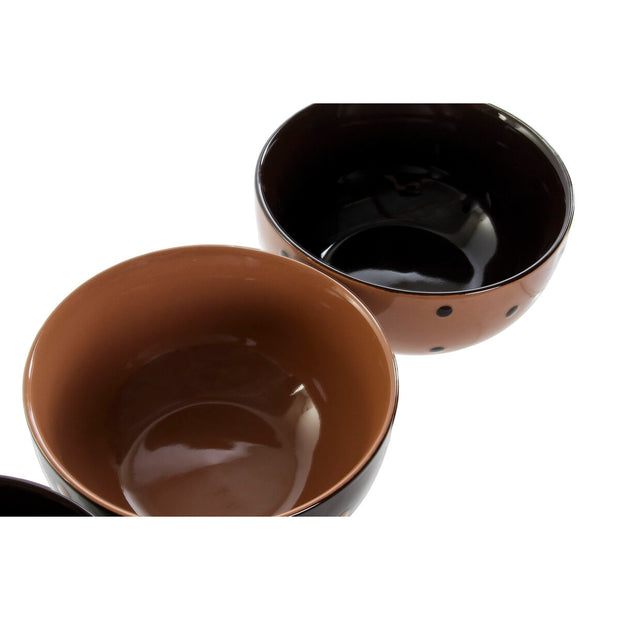 Schüssel DKD Home Decor Steingut (13 x 13 x 6,5 cm) (3 Stück)
