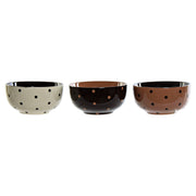 Schüssel DKD Home Decor Steingut (13 x 13 x 6,5 cm) (3 Stück)
