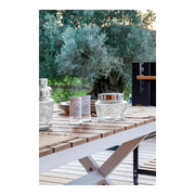Gefäß DKD Home Decor Kristall Silberfarben Durchsichtig Aluminium (14,1 x 14,1 x 11,5 cm)