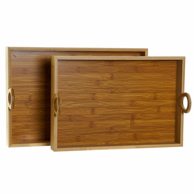 Tablettset DKD Home Decor natürlich Bambus (45 x 30.5 x 10.5 cm) (41.5 x 28.4 x 10.5 cm) (2 pcs)