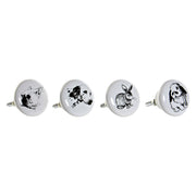 Doorknob DKD Home Decor animals Metal Ceramic (4 pcs)