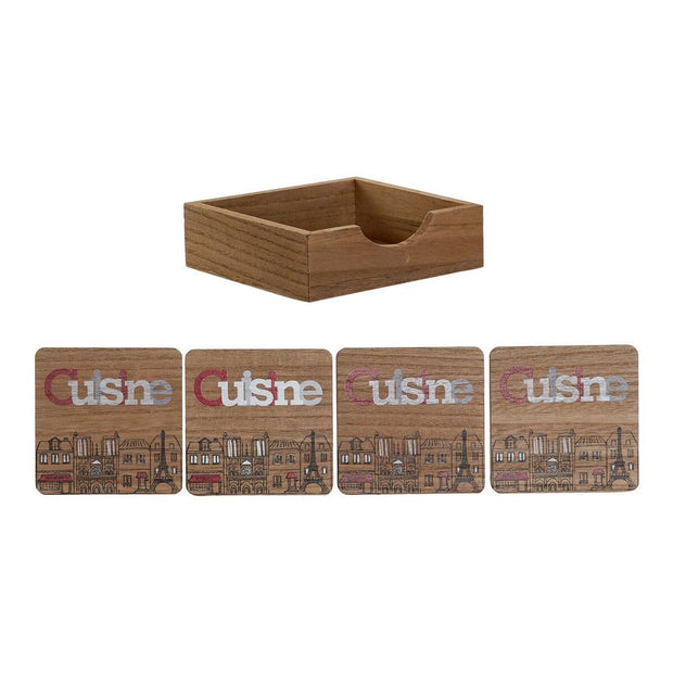 Untersetzer DKD Home Decor Cusine Holz MDF (5 pcs)