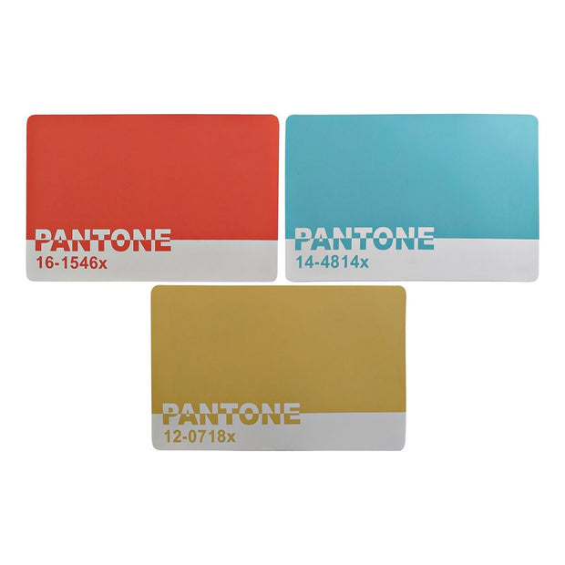 Platzset DKD Home Decor Pantone Gummi (3 pcs) (43.5 x 28.5 x 0.5 cm)