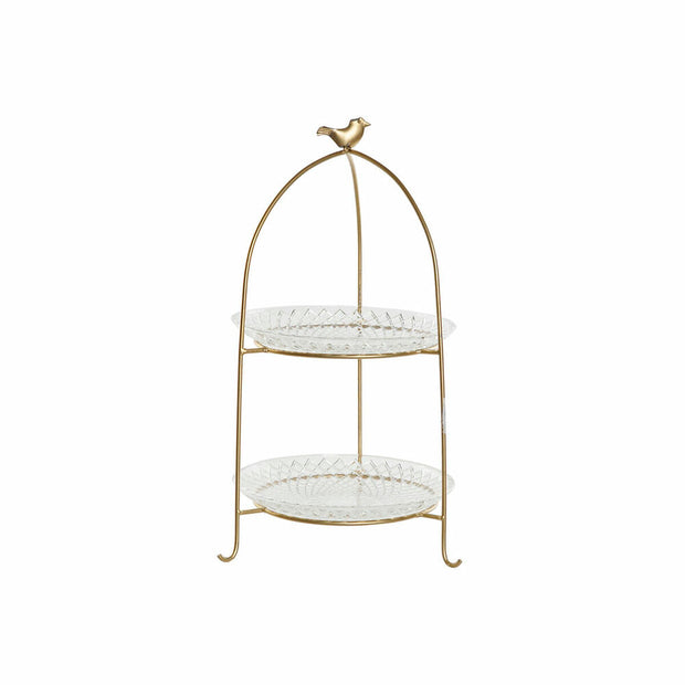 Obstschale DKD Home Decor Kristall Metall (28 x 28 x 49 cm)