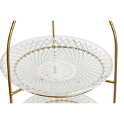 Obstschale DKD Home Decor Kristall Metall (28 x 28 x 49 cm)