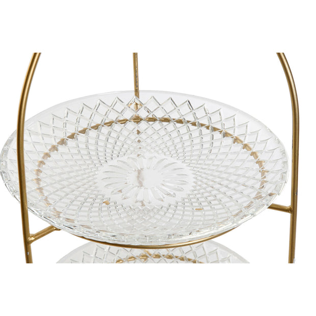 Obstschale DKD Home Decor Kristall Metall (28 x 28 x 49 cm)