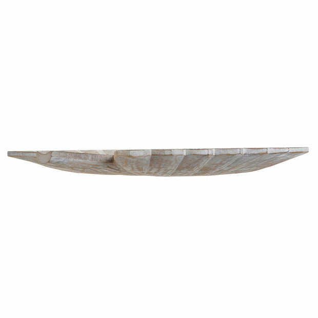 Schale DKD Home Decor S3021369 Beige Weiß Harz (40 x 38.5 x 3.5 cm) (40 cm) (40 x 38 cm)