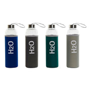 Kristallflasche mit Neoprenhülle DKD Home Decor H2O Aluminium (600 ml) (4 pcs)