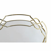Tablett für Snacks DKD Home Decor Spiegel Metall (30 x 30 x 5 cm)