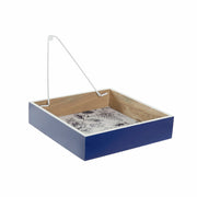 Serviettenring DKD Home Decor Metall Weiß Marineblau Holz MDF (2 pcs)