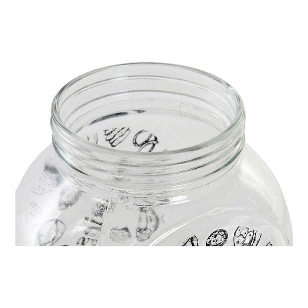 Gefäß DKD Home Decor Kristall Schwarz Metall (15,5 x 11 x 15,5 cm) (1) (1,2 L) 15.5 x 11 x 15.5 cm 1,2 L (1 pcs)