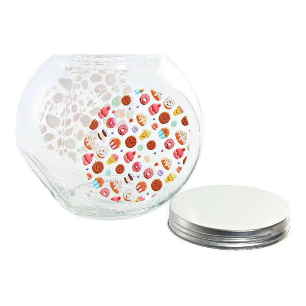 Gefäß DKD Home Decor BH-179297 Kristall Metall (20 x 12,5 x 18 cm) (1,2 L) (2 Stück) 20 x 12.5 x 18 cm 1,2 L (2 pcs)