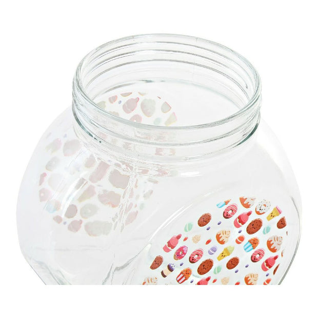 Gefäß DKD Home Decor BH-179297 Kristall Metall (20 x 12,5 x 18 cm) (1,2 L) (2 Stück) 20 x 12.5 x 18 cm 1,2 L (2 pcs)