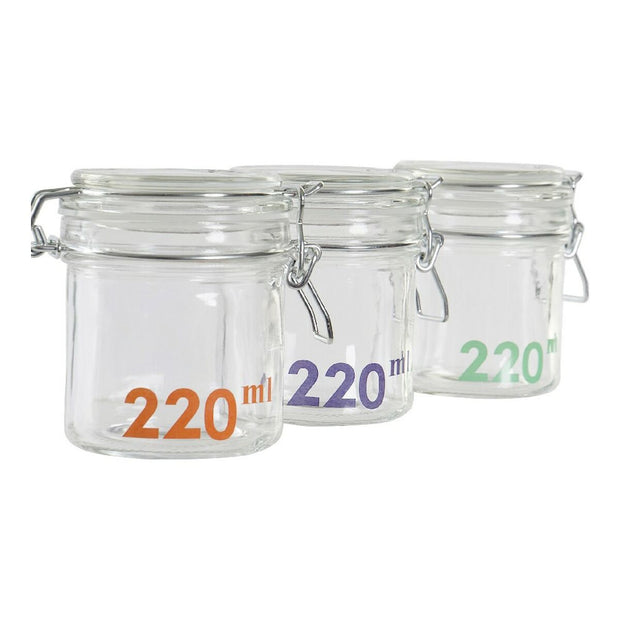 Gefäß DKD Home Decor ‎ Kristall Schwarz Eisen (8,5 x 11 x 10 cm) (220 ml) 8.5 x 11 x 10 cm 220 ml (3 pcs)