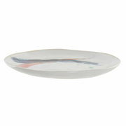 Flad plade DKD Home Decor Blau Orange Steingut Emaillierter Edelstahl (20.5 x 20.5 x 2 cm)