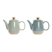 Teekanne DKD Home Decor 8424001793235 Blau Minze Steingut (22.5 x 12 x 16.5 cm) (2 pcs) (1L)