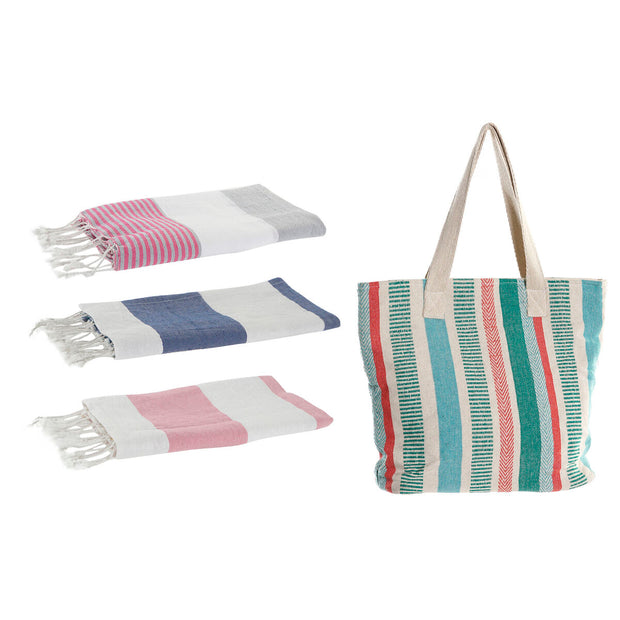 Beach Bag DKD Home Decor Multicolour (90 x 1 x 180 cm) (3 Units)