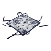 Korb DKD Home Decor Sonnenblume Weiß Baumwolle Marineblau (2 pcs)