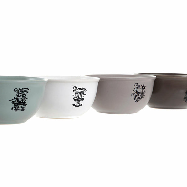 Schale DKD Home Decor Steingut (4 pcs) (560 ml) (14 x 14 x 6.8 cm)