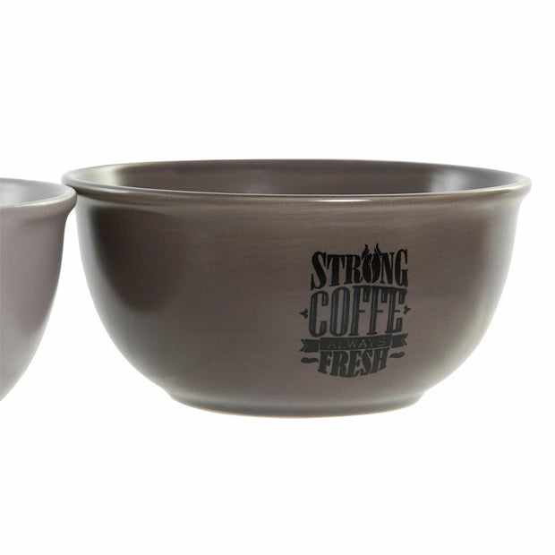 Schale DKD Home Decor Steingut (4 pcs) (560 ml) (14 x 14 x 6.8 cm)
