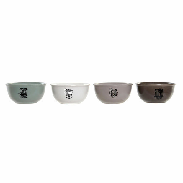 Schale DKD Home Decor Steingut (4 pcs) (560 ml) (14 x 14 x 6.8 cm)