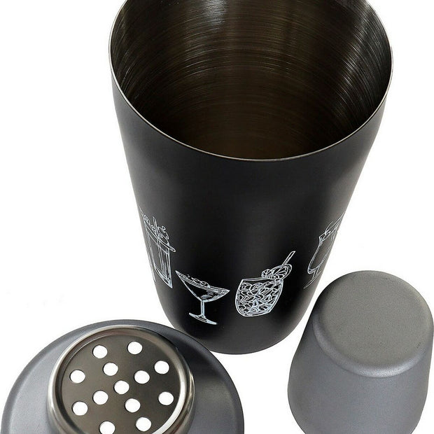 Cocktail-Shaker DKD Home Decor Edelstahl (9.5 x 9.5 x 22 cm)