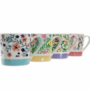 Henkelbecher DKD Home Decor Bone China Porzellan (410 ml) (4 pcs)