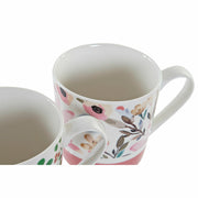 Henkelbecher DKD Home Decor Bone China Porzellan (410 ml) (4 pcs)