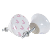 Doorknob DKD Home Decor 8424001804214 Hearts Metal Stoneware (6 pcs)