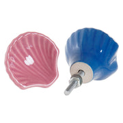 Doorknob DKD Home Decor Shell Metal Stoneware (4 pcs)
